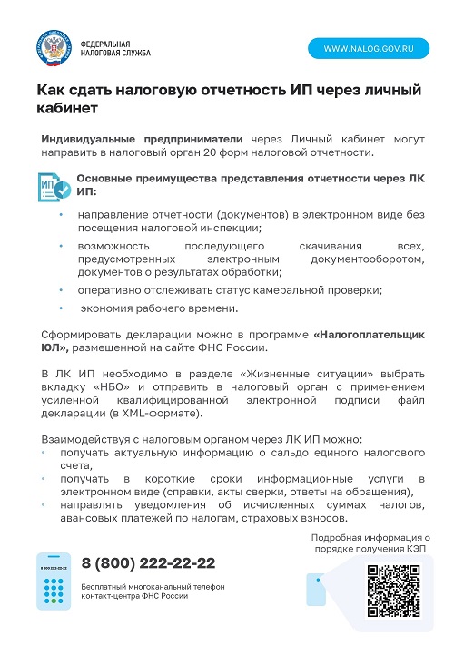 Как сдать налоговую отчетность ИП через личный кабинет