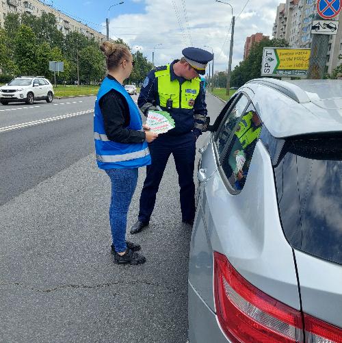 17 августа на пересечение проспекта Ветеранов и ул. Партизана Германа проведено уличное мероприятие, направленное на профилактику дорожно-транспортного травматизма 